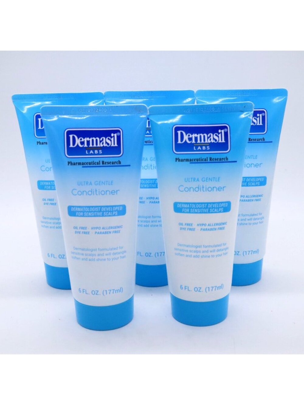 Lot of 5 Dermasil Labs Ultra Gentle Conditioner Sensitive Scalp 6 fl oz  Sealed